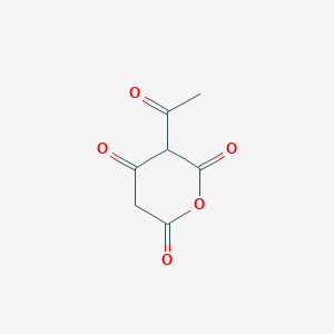 molecular formula C7H6O5 B8400452 3-Acetyl-tetrahydropyran-2,4,6-trione 