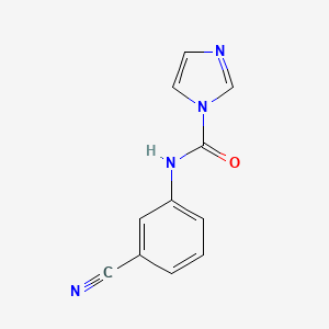 molecular formula C11H8N4O B8400482 N-(3-cyanophenyl)-1H-imidazole-1-carboxamide 