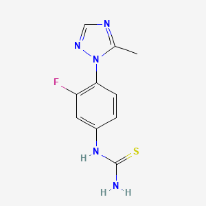 1-(3-fluoro-4-(5-methyl-1H-1,2,4-triazol-1-yl)phenyl)thiourea