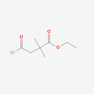 molecular formula C8H13ClO3 B8400506 3-Ethoxycarbonyl-3,3-dimethylpropionyl chloride 