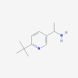 [1-(6-Tert-butylpyridin-3-yl)ethyl]amine