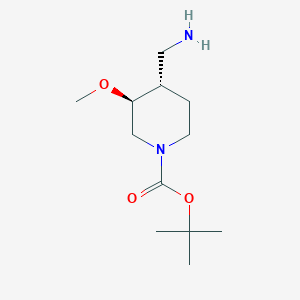 molecular formula C12H24N2O3 B8400527 1,1-Dimethylethyl (trans)-4-(aminomethyl)-3-methoxy-1-piperidinecarboxylate 
