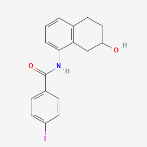 molecular formula C17H16INO2 B8400531 N-(7-hydroxy-5,6,7,8-tetrahydronaphthalen-1-yl)-4-iodobenzamide 