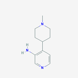 molecular formula C11H17N3 B8400552 4-(1-Methylpiperidin-4-yl)pyridin-3-amine 