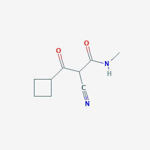molecular formula C9H12N2O2 B8400560 beta-Cyclobutyl-beta-oxo-alpha-methylcarbamoylpropionitrile 