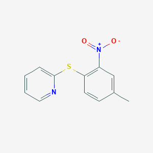 molecular formula C12H10N2O2S B8400567 2-(4-Methyl-2-nitro-phenylsulfanyl)-pyridine 