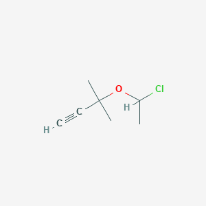 molecular formula C7H11ClO B8400581 1-Chloroethyl 1,1-dimethyl-2-propynyl ether 