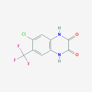 molecular formula C9H4ClF3N2O2 B8400585 6-Chloro-7-trifluoromethyl-1,4-dihydro-2,3-quinoxalinedione 