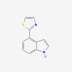 molecular formula C11H8N2S B8400587 4-thiazol-2-yl-1H-indole 