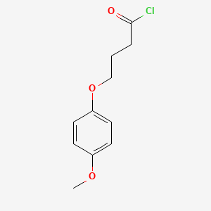 molecular formula C11H13ClO3 B8400602 gamma-(p-Methoxyphenoxy)butyric acid chloride 