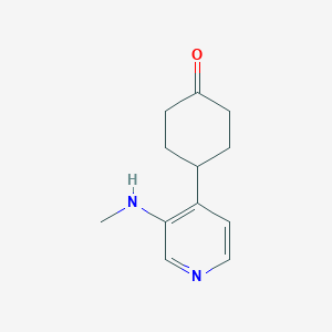 molecular formula C12H16N2O B8400610 4-(3-(Methylamino)pyridin-4-yl)cyclohexanone 