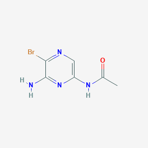 molecular formula C6H7BrN4O B8400678 2-Amino-3-bromo-6-acetamidopyrazine 