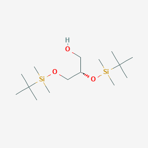 molecular formula C15H36O3Si2 B8400681 (S)-2,3-Bis(tert-butyldimethylsiloxy)-1-propanol 