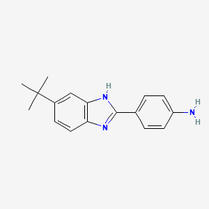 molecular formula C17H19N3 B8400714 4-(5-tert-butyl-1H-benzo[d]imidazol-2-yl)benzenamine 