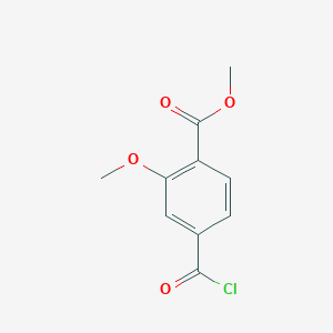 molecular formula C10H9ClO4 B8400732 3-Methoxy-4-methoxycarbonylbenzoyl chloride CAS No. 118684-34-7