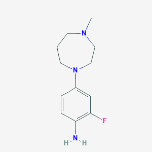 molecular formula C12H18FN3 B8400734 4-(4-Methyl-homopiperazinyl)-2-fluorophenylamine 