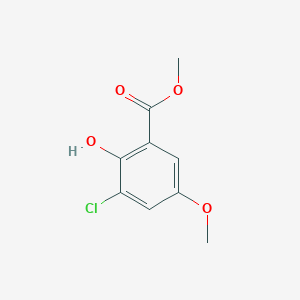 molecular formula C9H9ClO4 B8400749 Methyl 3-chloro-2-hydroxy-5-methoxybenzoate 