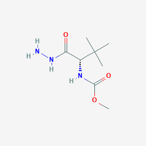 molecular formula C8H17N3O3 B8400760 [N-(methoxycarbony)-L-tert-leucinyl]hydrazine CAS No. 198904-78-8