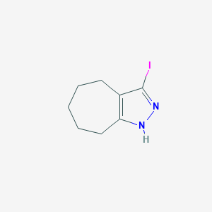 molecular formula C8H11IN2 B8400855 3-Iodo-1,4,5,6,7,8-hexahydrocycloheptapyrazole 