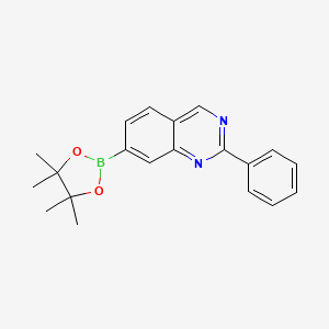 2-Phenyl-7-(4,4,5,5-tetramethyl-1,3,2-dioxaborolan-2-yl)quinazoline