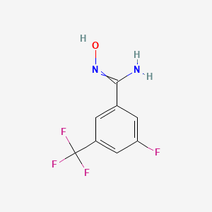 molecular formula C8H6F4N2O B8400891 3-fluoro-N'-hydroxy-5-(trifluoromethyl)benzimidamide CAS No. 885956-71-8