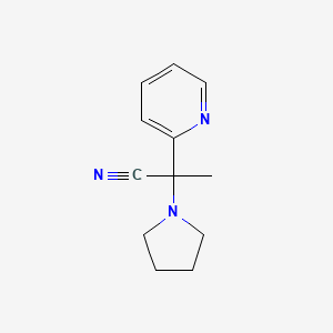 2-Pyridin-2-yl-2-pyrrolidin-1-ylpropanenitrile
