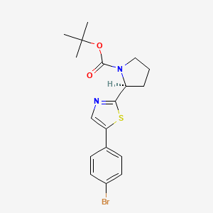 molecular formula C18H21BrN2O2S B8400902 (S)-tert-butyl 2-(5-(4-bromophenyl)thiazol-2-yl)pyrrolidine-1-carboxylate 