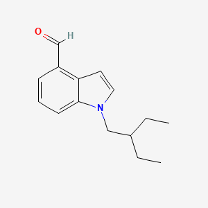 molecular formula C15H19NO B8400959 1-(2-Ethylbutyl) indole-4-carbaldehyde 