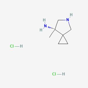 molecular formula C7H16Cl2N2 B8400999 (S)-7-Methyl-5-azaspiro[2.4]heptan-7-amine dihydrochloride 