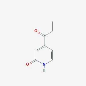 molecular formula C8H9NO2 B8401043 1-(2-Oxo-1,2-dihydro-4-pyridinyl)-1-propanone 