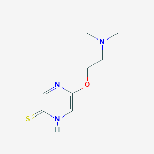molecular formula C8H13N3OS B8401046 5-(2-(Dimethylamino)ethoxy)pyrazine-2-thiol 
