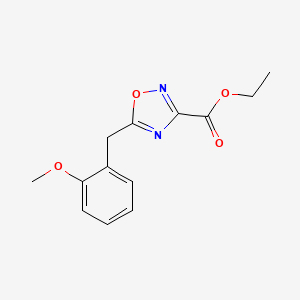 molecular formula C13H14N2O4 B8401098 Ethyl 5-(2-methoxybenzyl)-1,2,4-oxadiazole-3-carboxylate 