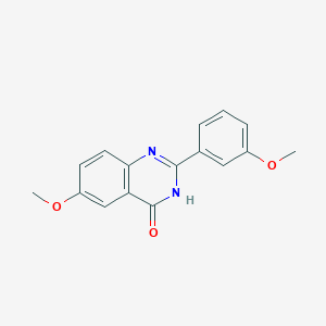 molecular formula C16H14N2O3 B8401119 6-Methoxy-2-(3-methoxyphenyl)quinazoline-4(3H)-one 
