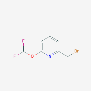 molecular formula C7H6BrF2NO B8401222 Pyridine, 2-(bromomethyl)-6-(difluoromethoxy)- 