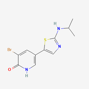 3-bromo-5-(2-(isopropylamino)thiazol-5-yl)pyridin-2(1H)-one