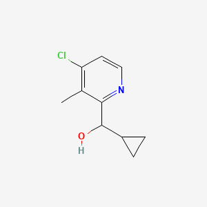 molecular formula C10H12ClNO B8401254 (4-Chloro-3-methyl-2-pyridyl)-cyclopropyl-methanol 