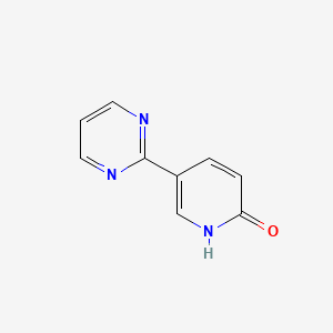 molecular formula C9H7N3O B8401267 5-(pyrimidin-2-yl)pyridin-2(1H)-one 