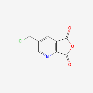 molecular formula C8H4ClNO3 B8401277 5-Chloromethyl-2,3-pyridinedicarboxylic acid anhydride 