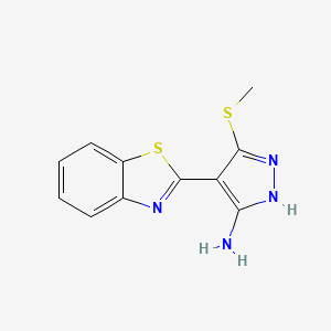 4-Benzothiazol-2-YL-5-methylsulfanyl-1H-pyrazol-3-ylamine