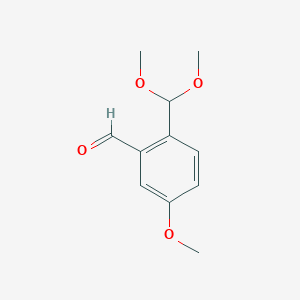 molecular formula C11H14O4 B8401364 5-Methoxy-2-(dimethoxymethyl)benzaldehyde 