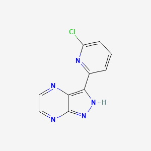 molecular formula C10H6ClN5 B8401376 3-(6-chloropyridin-2-yl)-1H-pyrazolo[3,4-b]pyrazine 