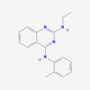 molecular formula C17H18N4 B8401383 2-Ethylamino-4-(2-methylphenylamino)quinazoline 