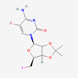 molecular formula C12H15FIN3O4 B8401390 5'-Deoxy-5'-iodo-2',3'-O-isopropylidene-5-fluorocytidine 