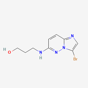 molecular formula C9H11BrN4O B8401406 3-(3-Bromoimidazo[1,2-b]pyridazin-6-ylamino)propan-1-ol 