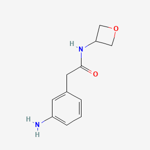 molecular formula C11H14N2O2 B8401460 2-(3-Aminophenyl)-N-(oxetan-3-yl)acetamide 