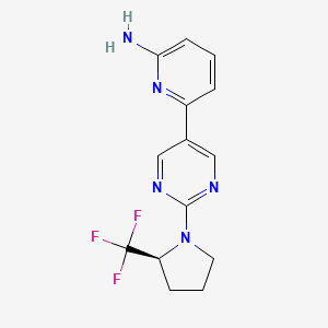 molecular formula C14H14F3N5 B8401479 (S)-6-(2-(2-(trifluoromethyl)pyrrolidin-1-yl)pyrimidin-5-yl)pyridine-2-amine 