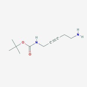 molecular formula C10H18N2O2 B8401491 Tert-butyl (5-aminopent-2-yn-1-yl)carbamate 