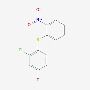 molecular formula C12H7ClFNO2S B8401510 2-(2-Chloro-4-fluorophenylsulfanyl)nitrobenzene 