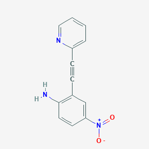 molecular formula C13H9N3O2 B8401546 4-Nitro-2-(pyridin-2-ylethynyl)aniline 