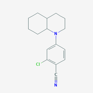 molecular formula C16H19ClN2 B8401548 2-chloro-4-(octahydroquinolin-1(2H)-yl)benzonitrile 